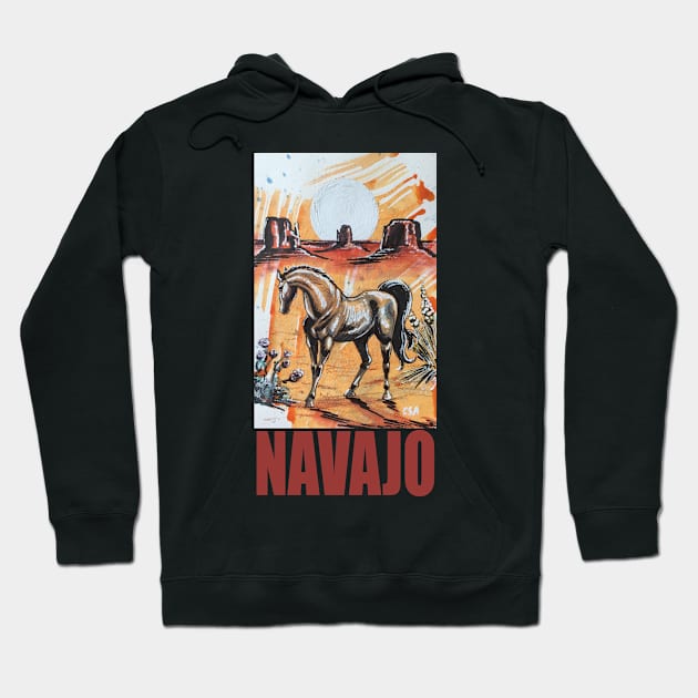 NAVAJO HORSE Hoodie by MasterpieceArt